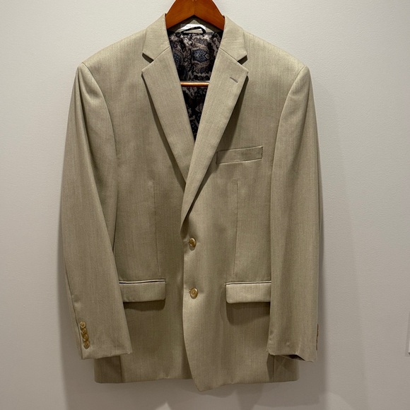 Lauren Ralph Lauren Men’s Tan Two Button Blazer Sport Coat Size 44R - Picture 4 of 8